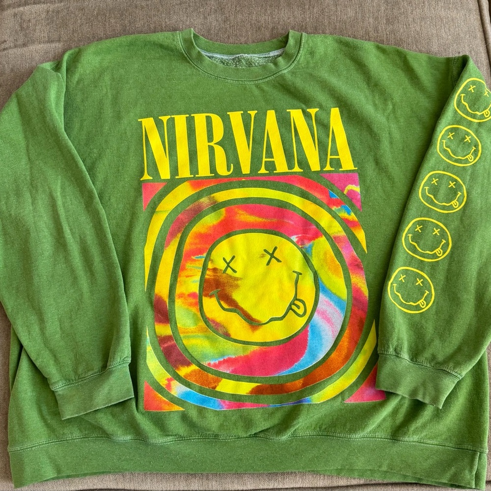 Urban Outfitters Green Nirvana sweatshirt L/XL